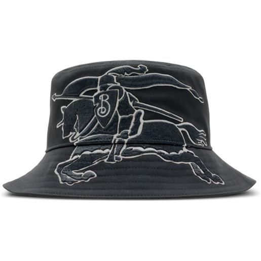 Burberry cappello bucket ekd in cotone - grigio