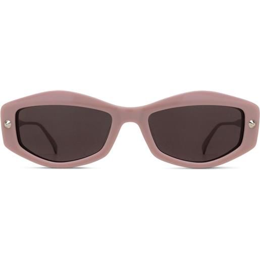Alexander McQueen Eyewear occhiali da sole geometrici - rosa