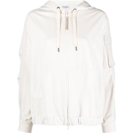 Brunello Cucinelli felpa con cappuccio - toni neutri