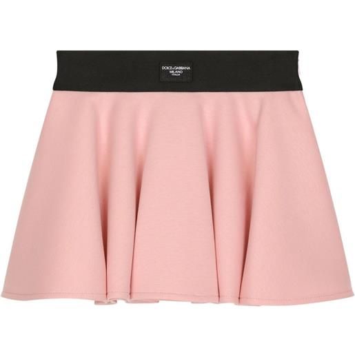 Dolce & Gabbana Kids minigonna svasata con applicazione - rosa
