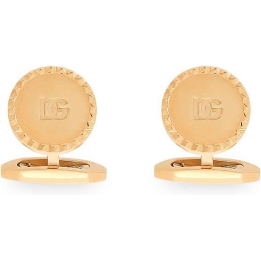 Dolce & Gabbana gemelli con logo inciso - oro