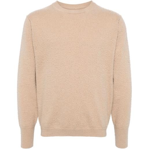 Maison Margiela maglione con logo - toni neutri
