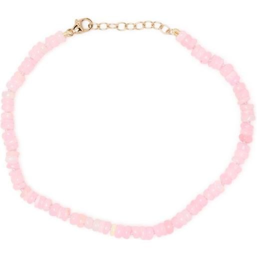 Bracciale in argento sterling con design Infinity in opale blu