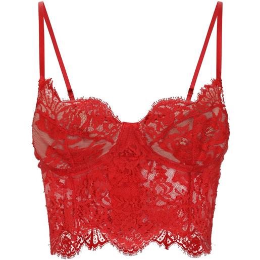 Dolce & Gabbana corsetto in pizzo - rosso