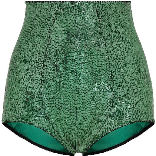 Dolce & Gabbana culottes con paillettes - verde