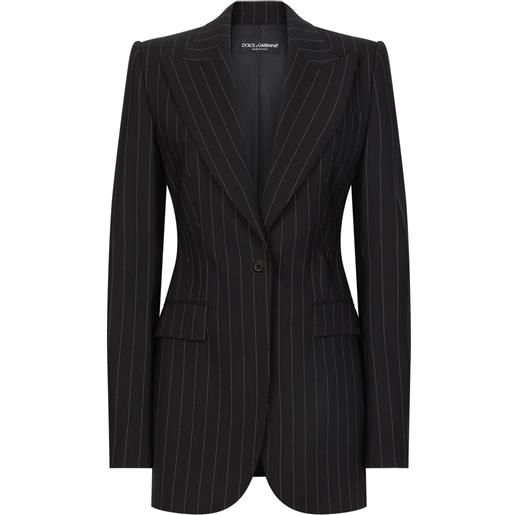 Dolce & Gabbana blazer a righe - nero