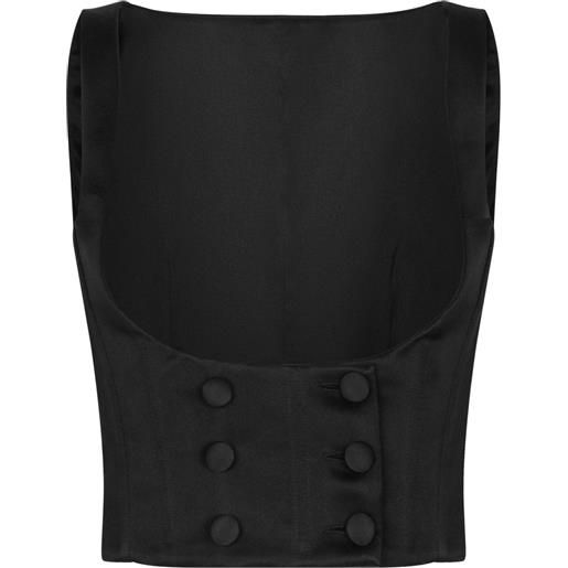Dolce & Gabbana canotta con bottoni - nero