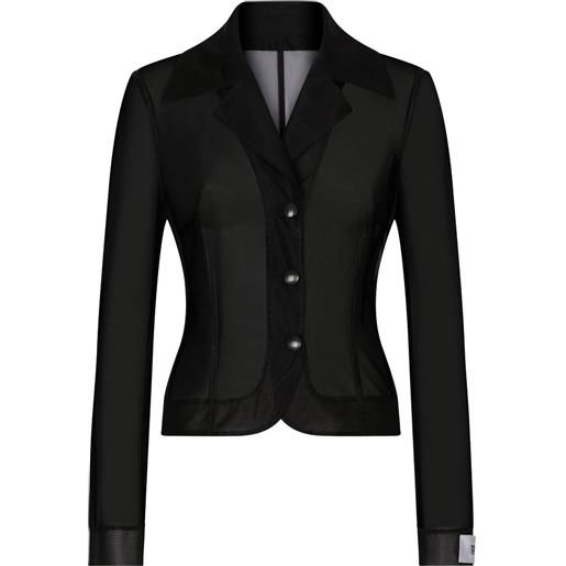 Dolce & Gabbana blazer monopetto semi trasparente Dolce & Gabbana x kim - nero