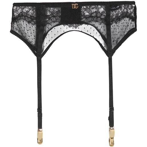 Dolce & Gabbana reggicalze con logo dg - nero