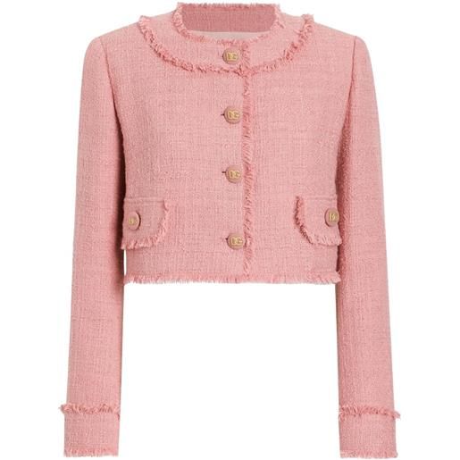 Dolce & Gabbana giacca dna in tweed - rosa