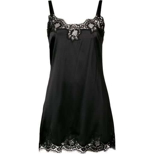 Dolce & Gabbana sottoveste con inserti in pizzo - nero