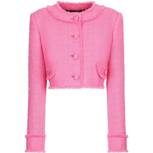 Dolce & Gabbana giacca crop con scollo rotondo - rosa