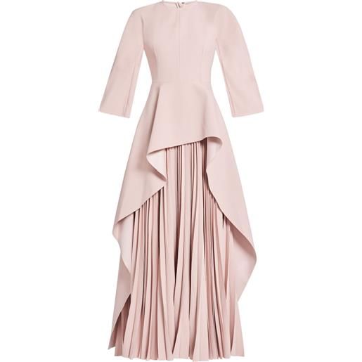 Solace London abito da sera plissettato maia - rosa