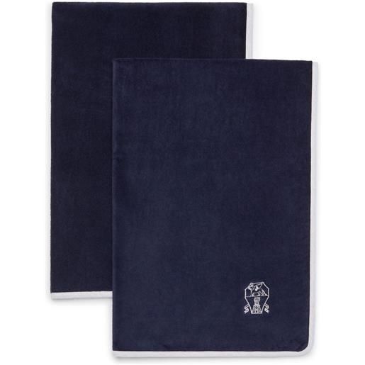 Brunello Cucinelli set di 2 asciugamani - blu
