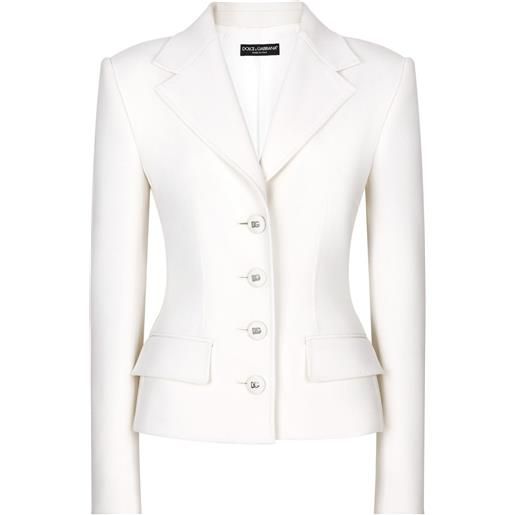 Dolce & Gabbana blazer monopetto avvitato - bianco