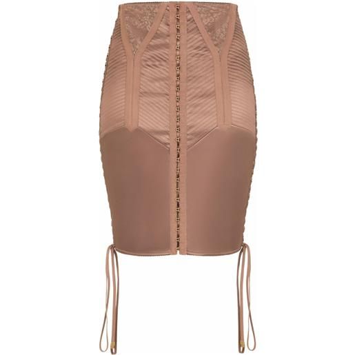 Dolce & Gabbana minigonna con lacci - marrone