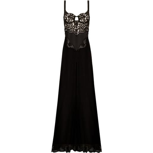 Dolce & Gabbana abito con dettaglio in pizzo - nero