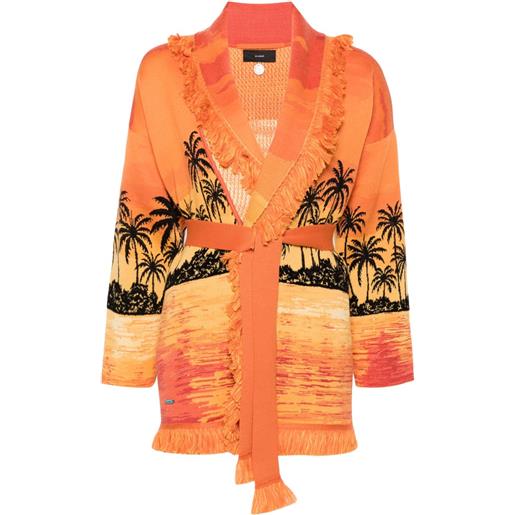 Alanui cardigan keralda con stampa - arancione