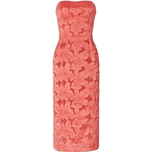Genny abito midi a fiori - rosso