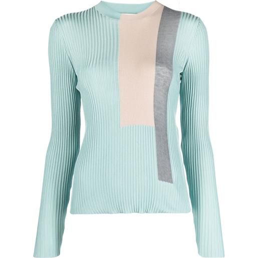 FENDI top con design color-block - blu