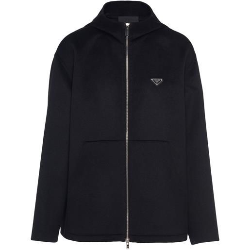 Prada felpa con cappuccio - nero