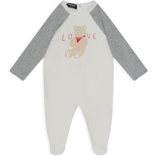 Versace Kids pigiama love teddy - bianco