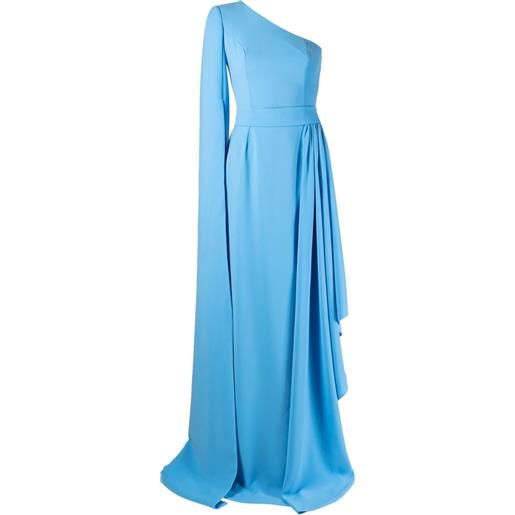 Rhea Costa abito da sera monospalla - blu