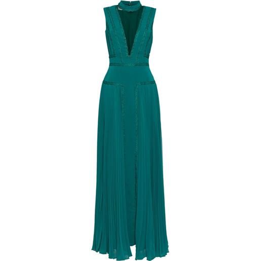 Saiid Kobeisy abito in crepe georgette - verde