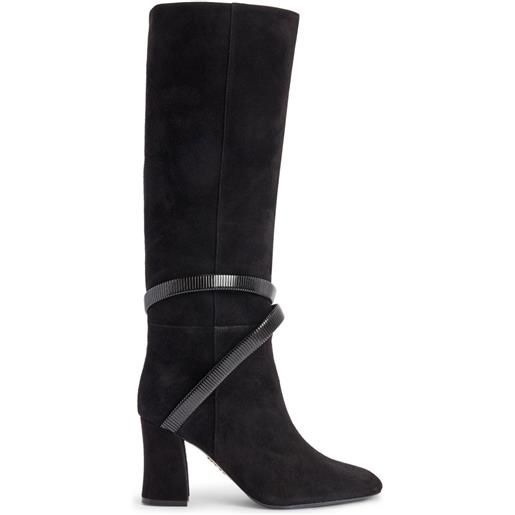 René Caovilla stivali in suede - nero