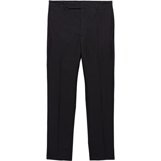 Prada pantaloni con logo - nero