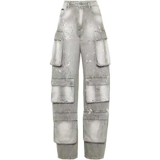 Philipp Plein jeans con tasche - grigio