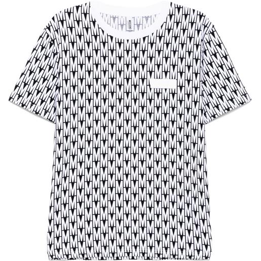 Moschino t-shirt con applicazione logo - bianco