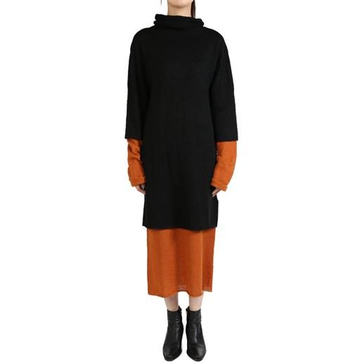 Issey Miyake layered midi dress - nero