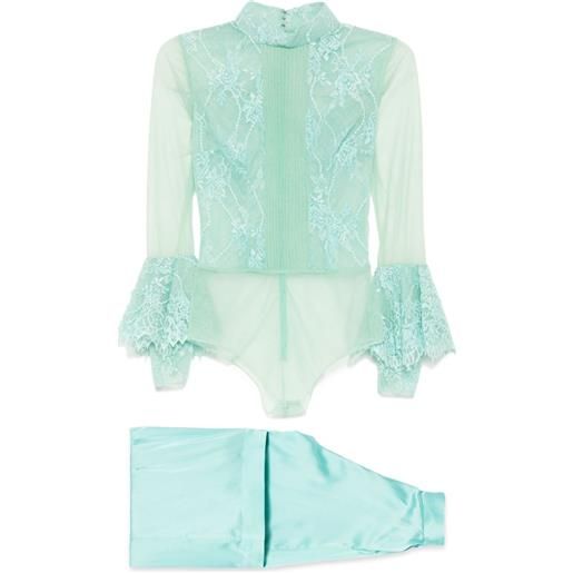 Saiid Kobeisy body con pantaloni - verde