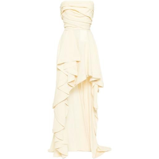 Saiid Kobeisy abito asimmetrico in lino - giallo