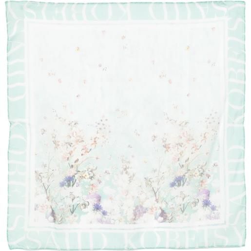 Saiid Kobeisy foulard in chiffon di seta - blu