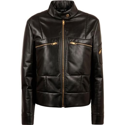 Bally giacca biker trapuntata - nero