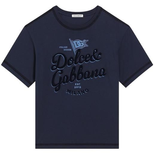 Dolce & Gabbana Kids t-shirt con stampa - blu