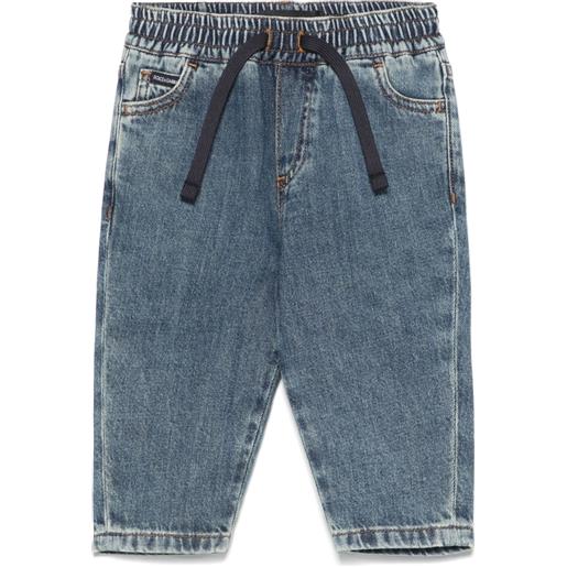 Dolce & Gabbana Kids jeans con coulisse - blu