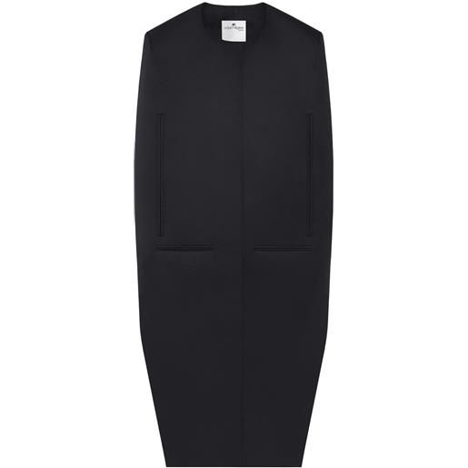 Courrèges parka con finitura satinata - nero