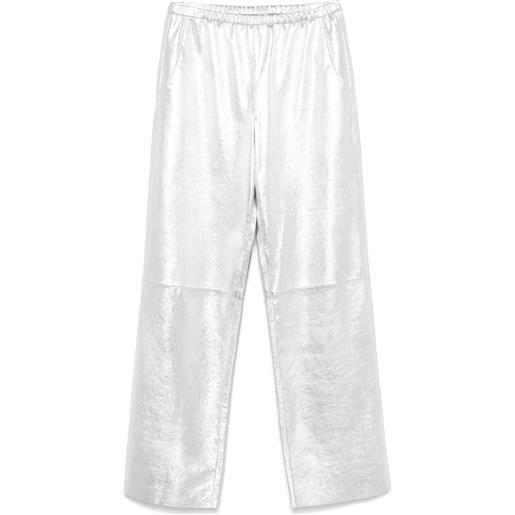 Simonetta Ravizza pantaloni in pelle - grigio