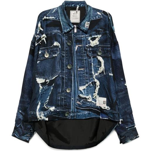 Maison MIHARA YASUHIRO giacca-camicia con stampa - blu