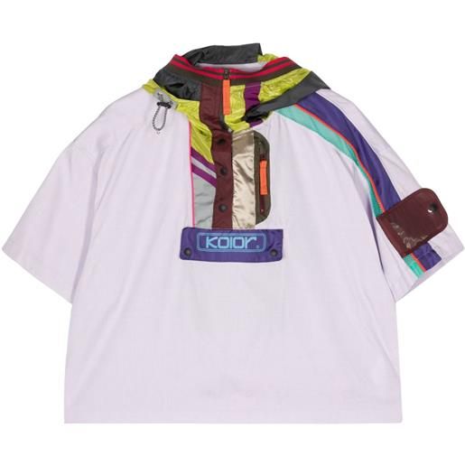 Kolor felpa con design color-block - viola