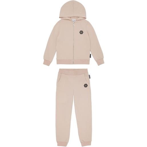 Philipp Plein tuta sportiva strass gothic plein - rosa