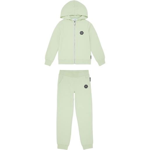 Philipp Plein tuta sportiva strass gothic plein - verde