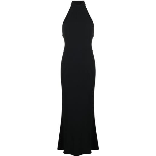 Alexander McQueen abito midi con scollo all'americana - nero