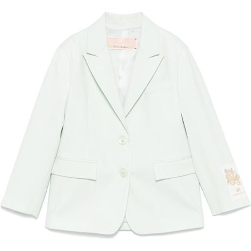 Elisabetta Franchi La Mia Bambina blazer con logo - verde