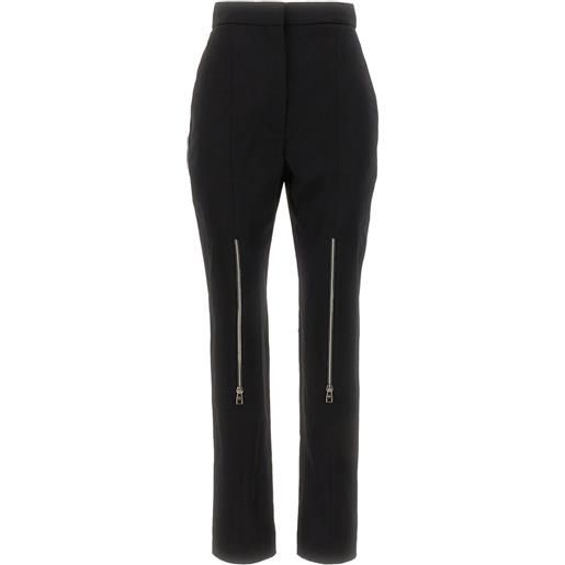Alexander McQueen pleated wool tapered trousers - nero