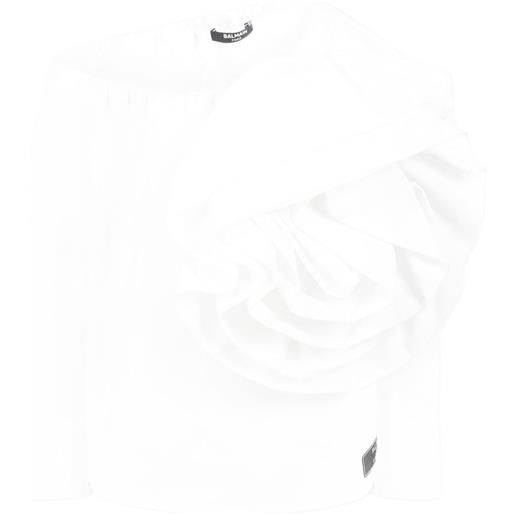 Balmain Kids blusa con ruches - bianco