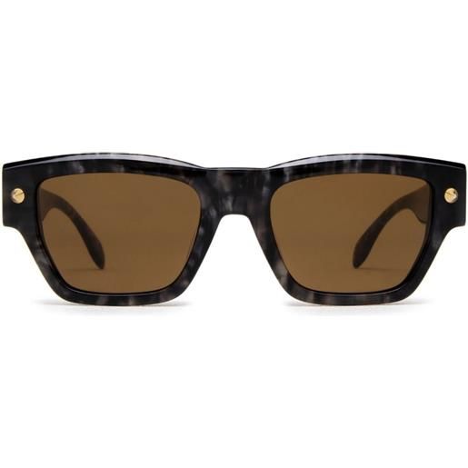 Alexander McQueen Eyewear occhiali da sole squadrati - marrone